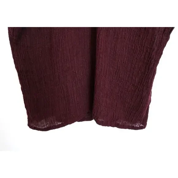 ERICA TANOV Linen Gauze Plisse Crinkle Dolman Blouse Top Garmentory 3 XL $325 - Picture 7 of 11